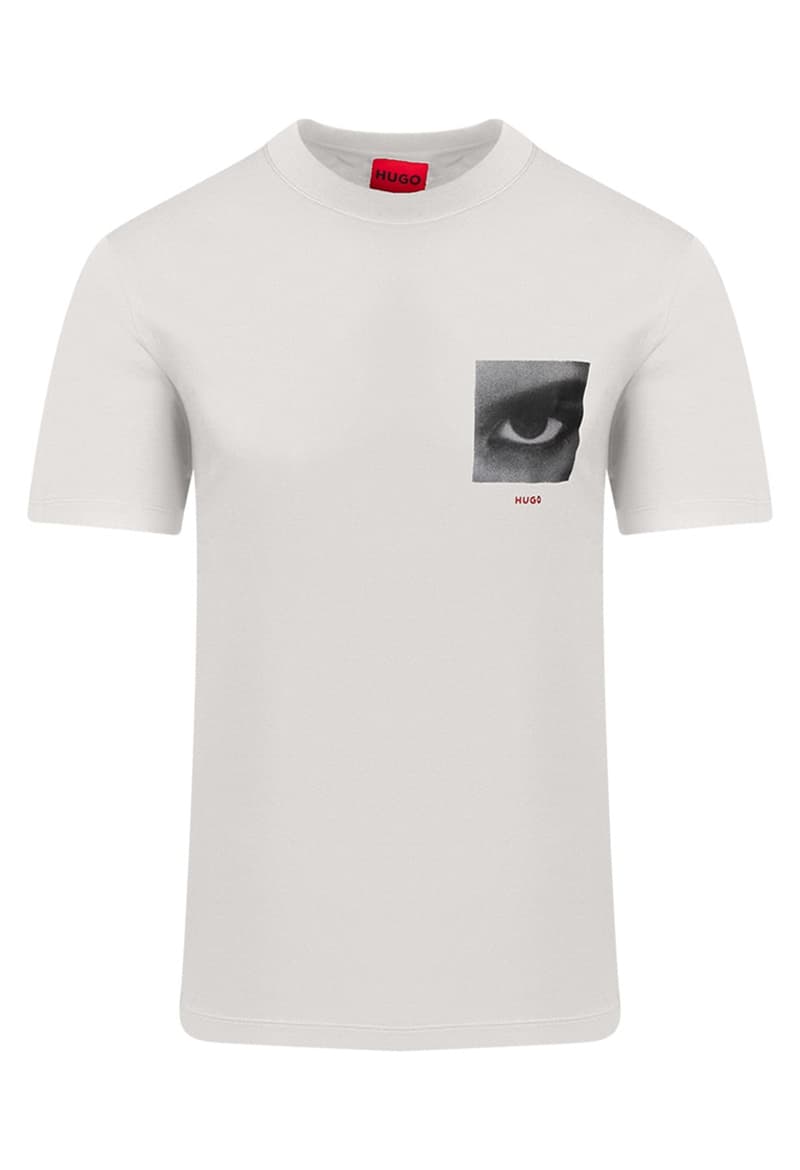 ΑΝΔΡΙΚΟ T-SHIRT HUGO DEYSS ΚΟΝΤΟΜΑΝΙΚΟ ΕΚΡΟΥ