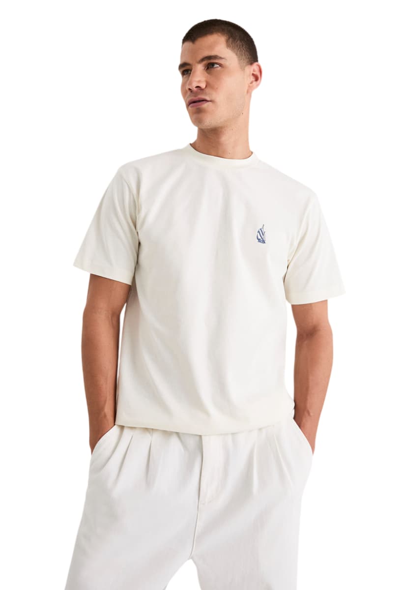 ΑΝΔΡΙΚΟ T-SHIRT NAUTICA ΚΟΝΤΟΜΑΝΙΚΟ ΜΕ ΤΥΠΩΜΑ ΜΠΛΕ