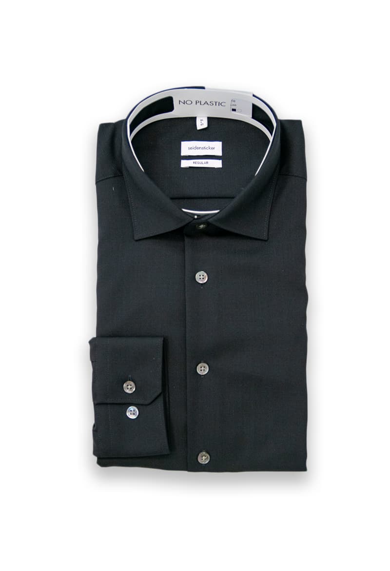 ΑΝΔΡΙΚΟ ΠΟΥΚΑΜΙΣΟ SEIDENSTICKER NEW KENT o.T. ΚΑΝΟΝΙΚΗ ΓΡΑΜΜΗ REGULAR FIT ΣΚΟΥΡΟ ΜΠΛΕ