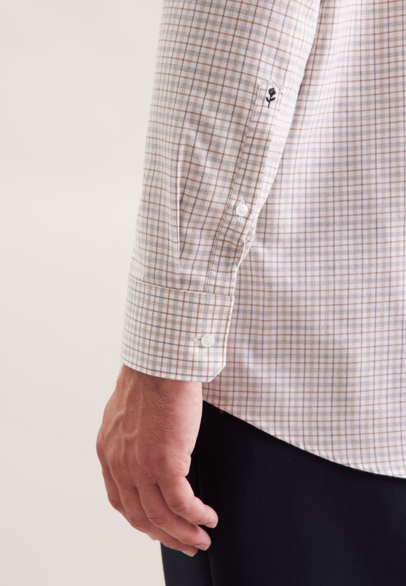 Men's Shirts Seidensticker Beige