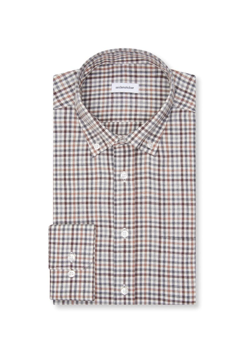 Men's Shirts Seidensticker Brown