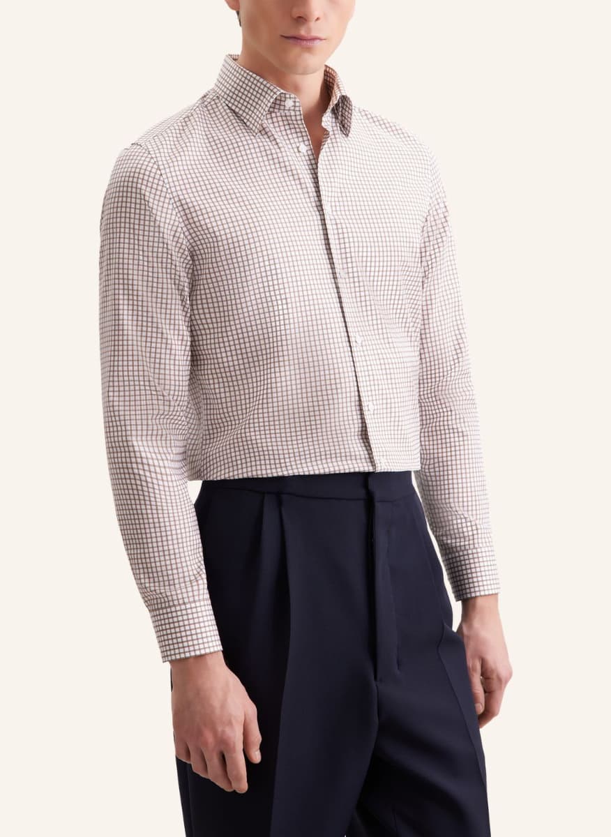 Men's Shirts Seidensticker Brown