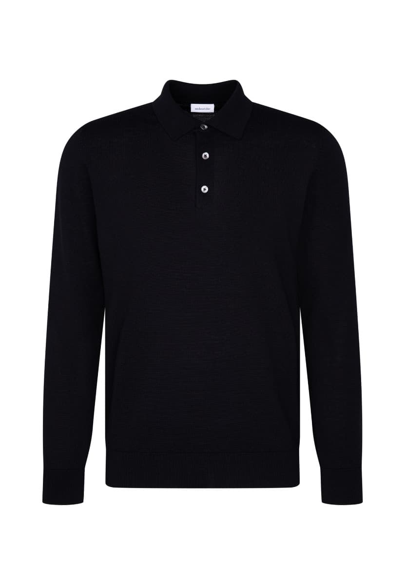 ΑΝΔΡΙΚΗ ΜΠΛΟΥΖΑ POLO SEIDENSTICKER MERINO ΣΚΟΥΡΟ ΜΠΛΕ