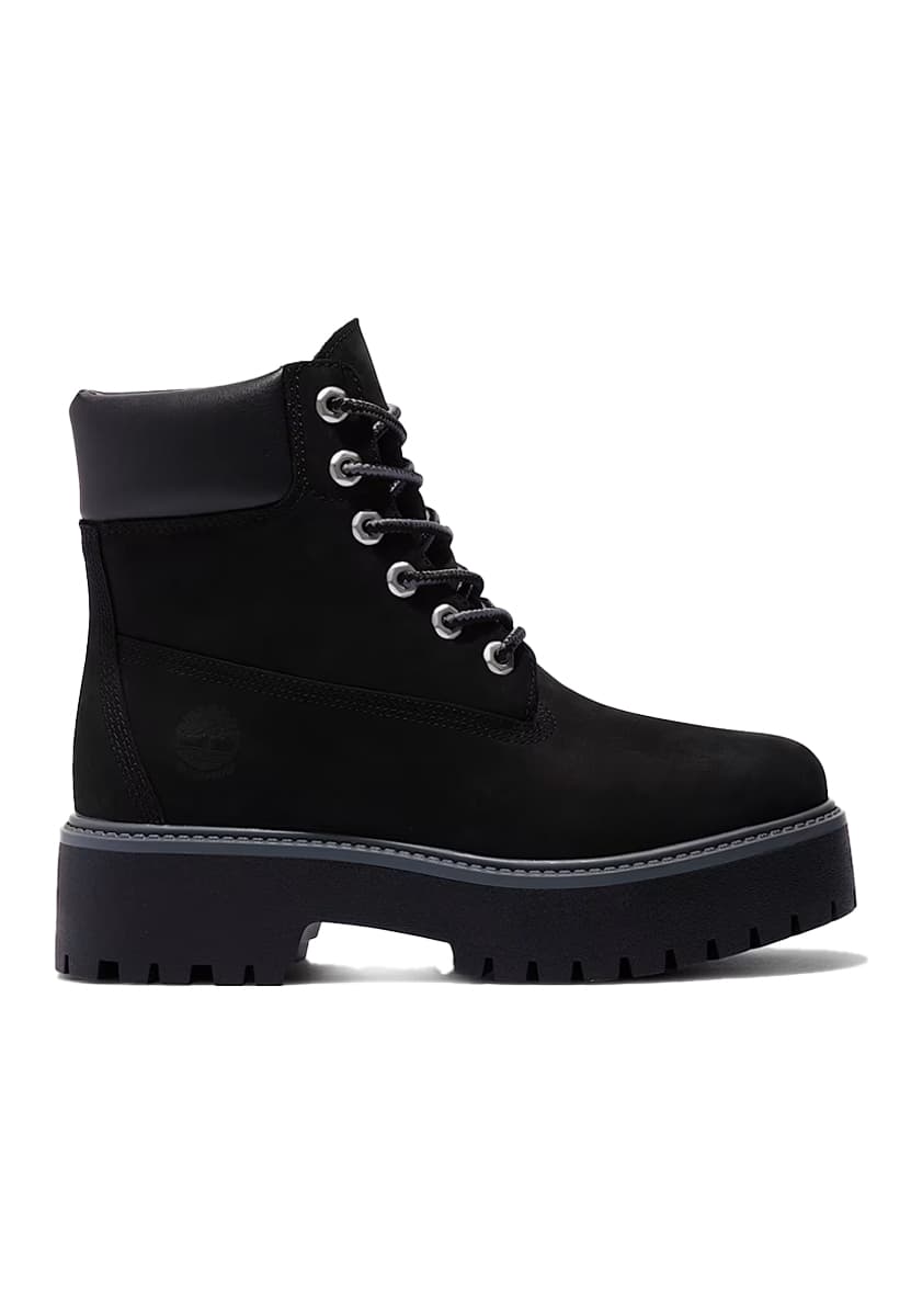 ΓΥΝΑΙΚΕΙΟ ΠΑΠΟΥΤΣΙ TIMBERLAND STONE STREET 6 INCH LACE UP WATERPROOF BOOT ΜΑΥΡΟ