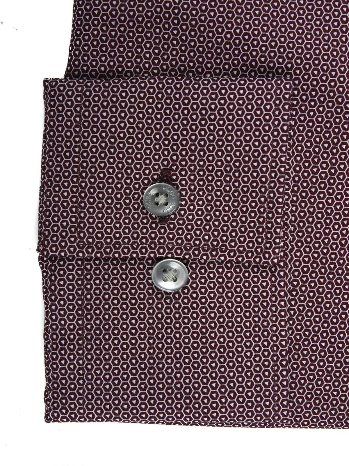 HUGO ΠΟΥΚΑΜΙΣΟ SLIM FIT ΜΙΚΡΟΣΧΕΔΙΟ JENNO ΜΠΟΡΝΤΩ