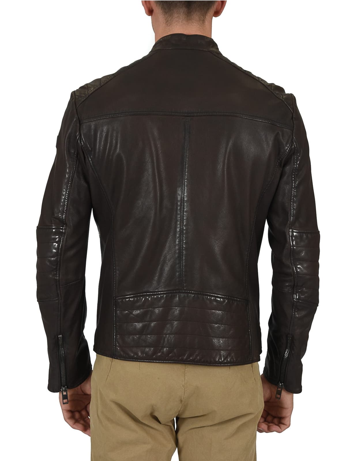 BOSS ORANGE ΜΠΟΥΦΑΝ BIKER ΔΕΡΜΑ JEEPER ΚΑΦΕ