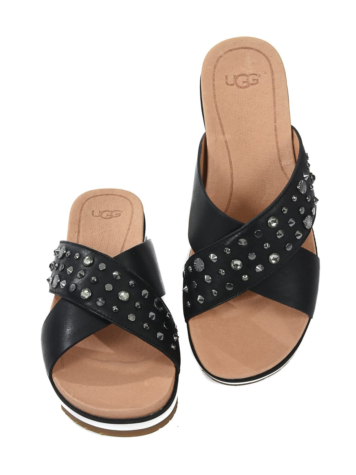UGG ΠΕΔΙΛΑ ΦΛΑΤ STUDDED BLING ΜΑΥΡΟ