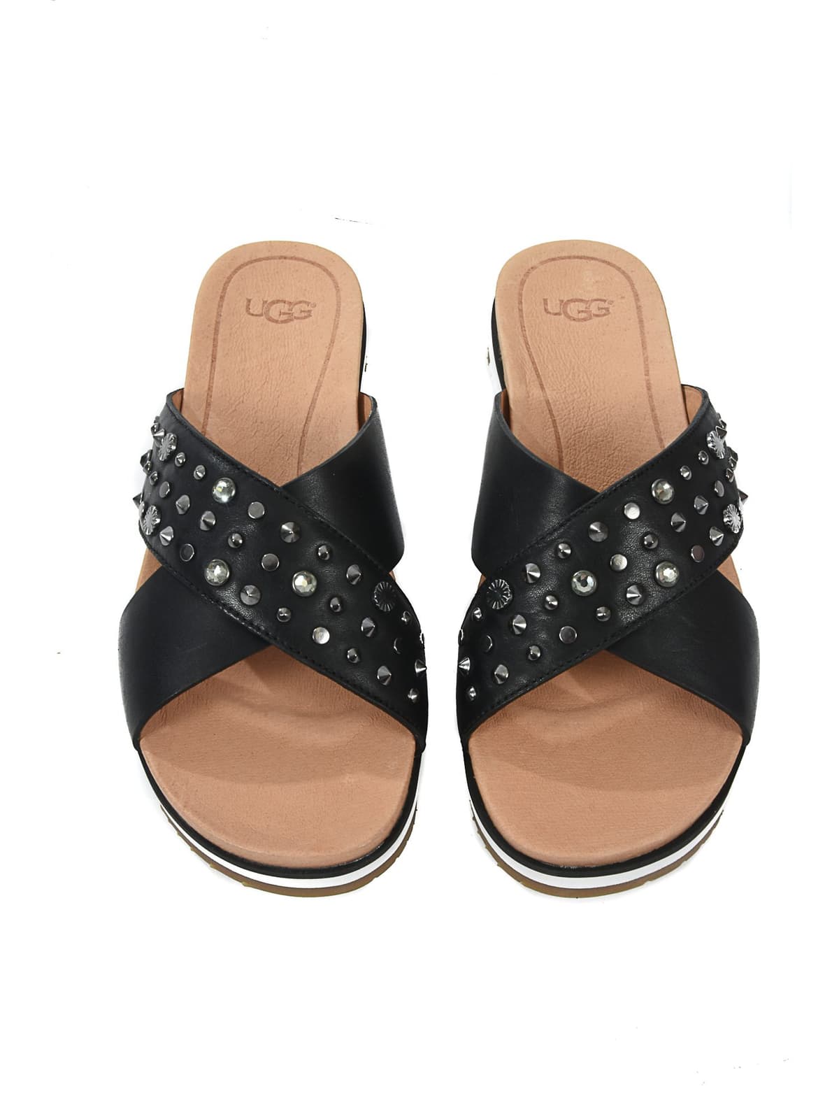 UGG ΠΕΔΙΛΑ ΦΛΑΤ STUDDED BLING ΜΑΥΡΟ