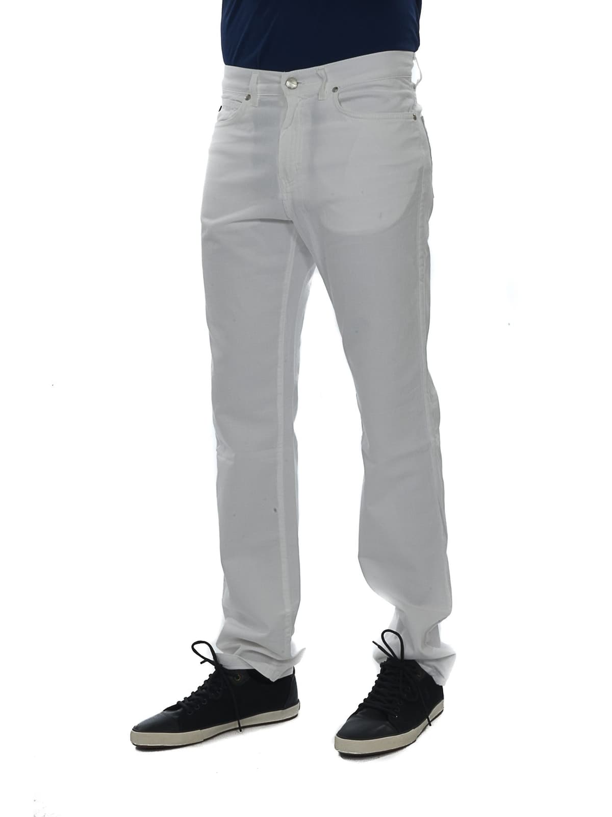 TRUSSARDI JEANS ΠΑΝΤΕΛΟΝΙ JEANS ΚΑΠΑΡΤΙΝΑ ΛΕΥΚΟ