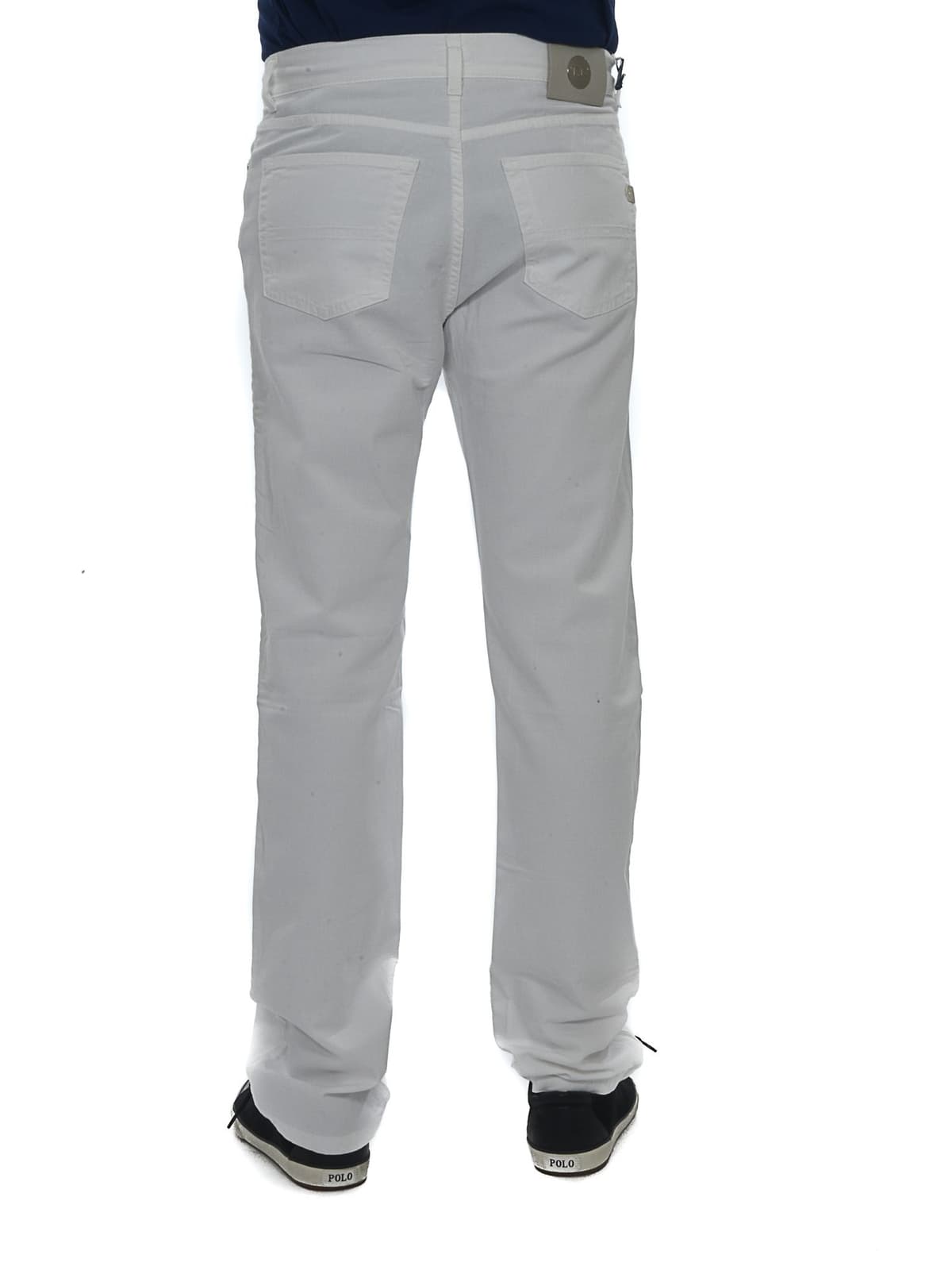 TRUSSARDI JEANS ΠΑΝΤΕΛΟΝΙ JEANS ΚΑΠΑΡΤΙΝΑ ΛΕΥΚΟ