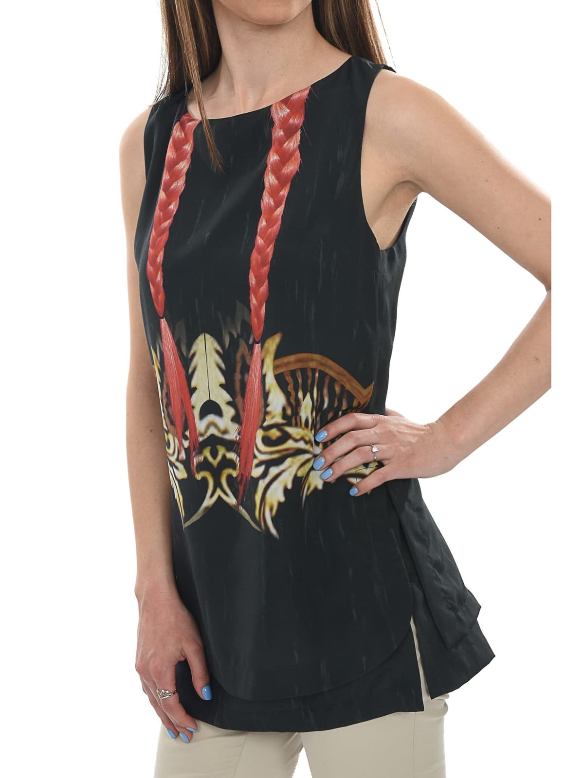 DONDUP TOP CAMICIA TIA ΣΧΕΔΙΟ ΚΟΤΣΙΔΕΣ ΜΑΥΡΟ