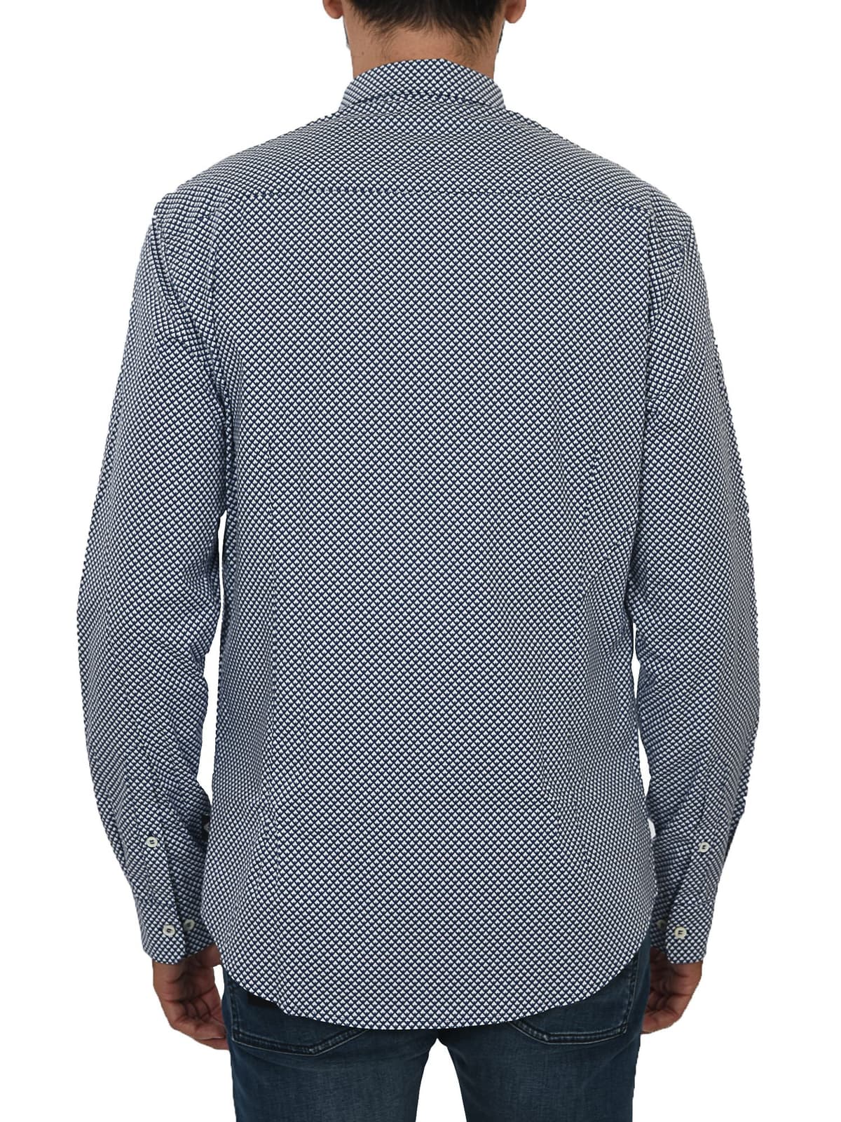 EMPORIO ARMANI ΠΟΥΚΑΜΙΣΟ ΜΙΚΡΟΣΧΕΔΙΟ ΜΠΛΕ