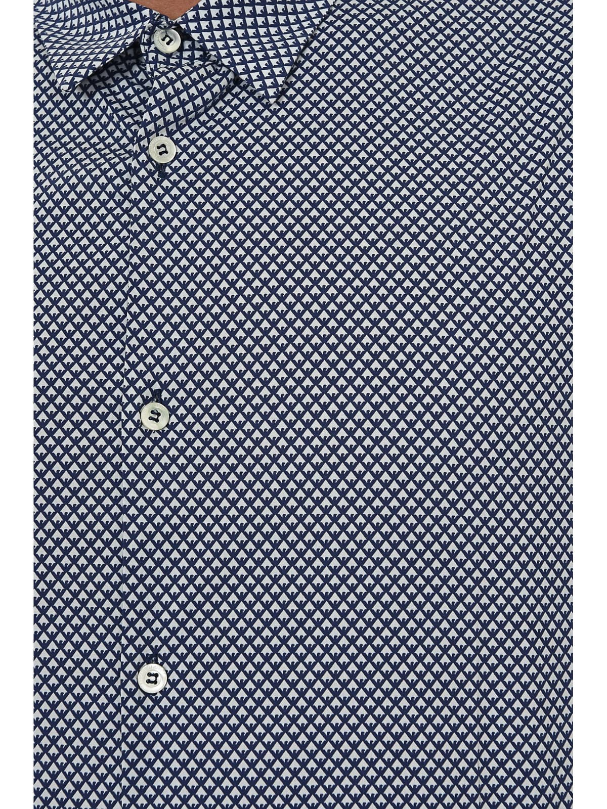 EMPORIO ARMANI ΠΟΥΚΑΜΙΣΟ ΜΙΚΡΟΣΧΕΔΙΟ ΜΠΛΕ