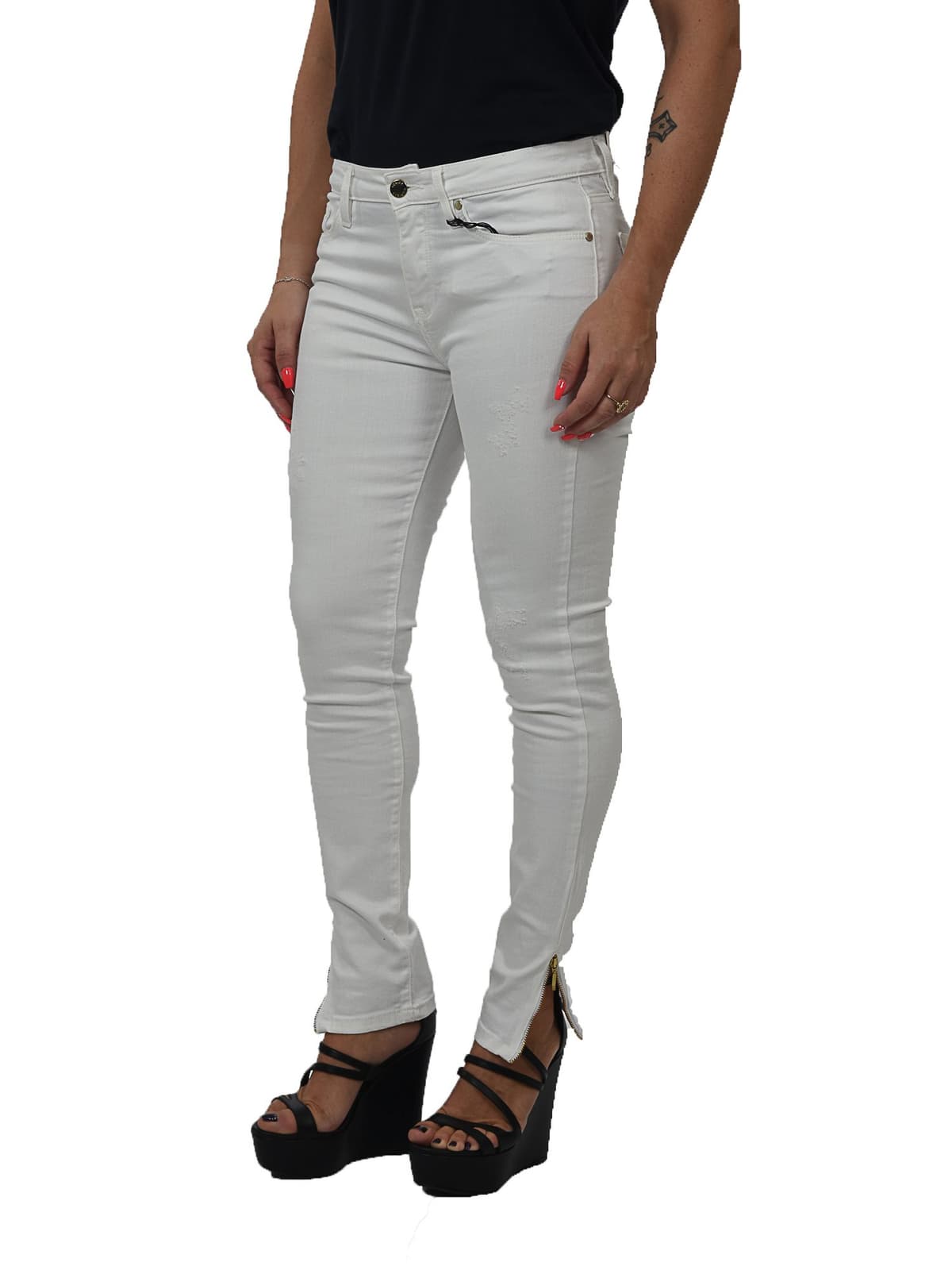 TOMMY HILFIGER COMO RW ANKLE HILARY ΠΑΝΤΕΛΟΝΙ JEANS ΦΕΡΜΟΥΑΡ ΑΣΤΡΑΓΑΛΟ ΛΕΥΚΟ