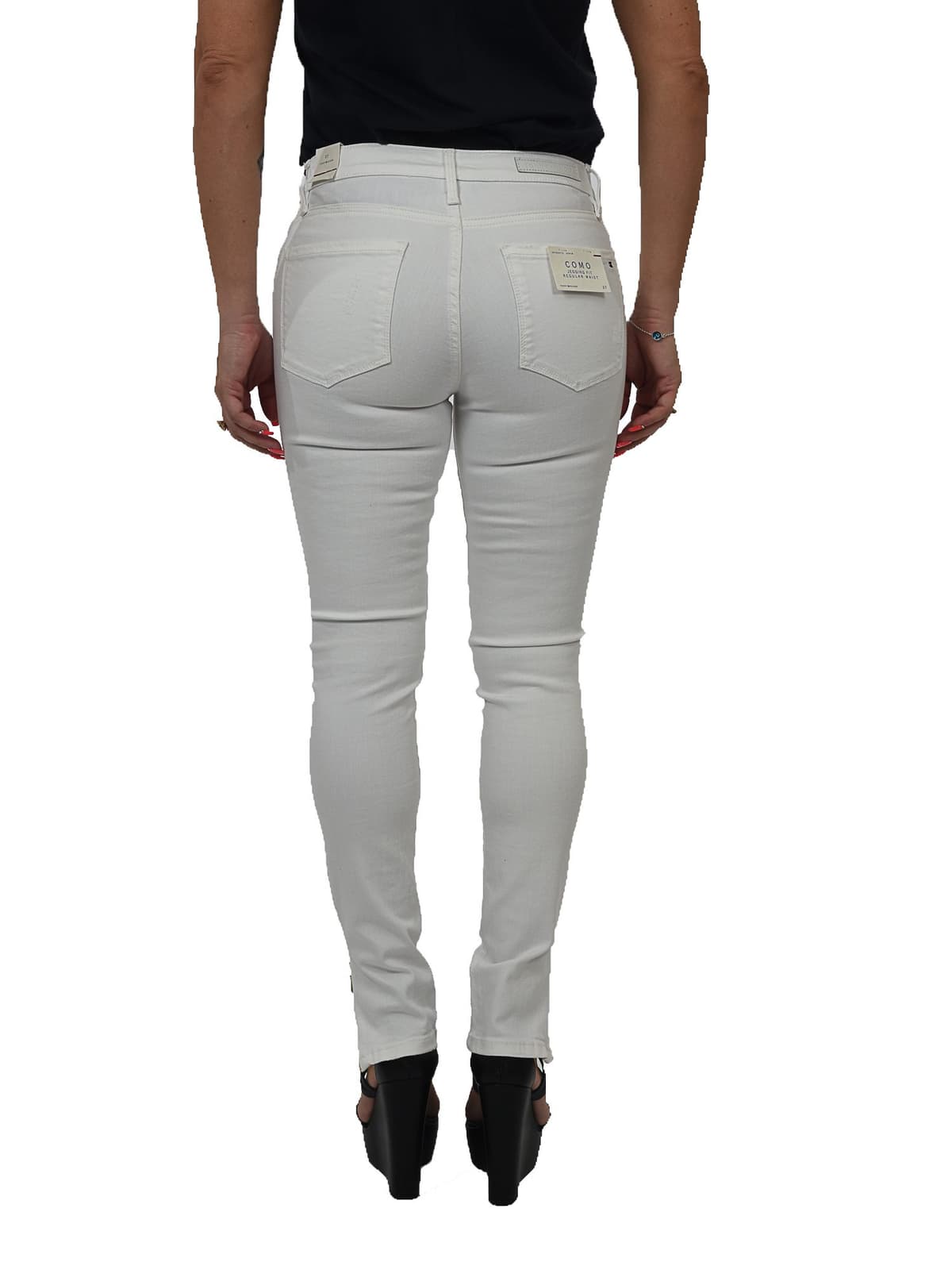 TOMMY HILFIGER COMO RW ANKLE HILARY ΠΑΝΤΕΛΟΝΙ JEANS ΦΕΡΜΟΥΑΡ ΑΣΤΡΑΓΑΛΟ ΛΕΥΚΟ