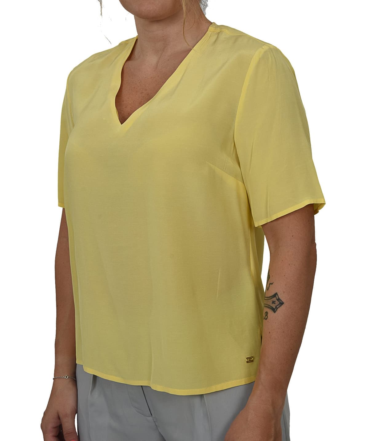 TOMMY HILFIGER TOP V NECK HOGGAN ΚΙΤΡΙΝΟ