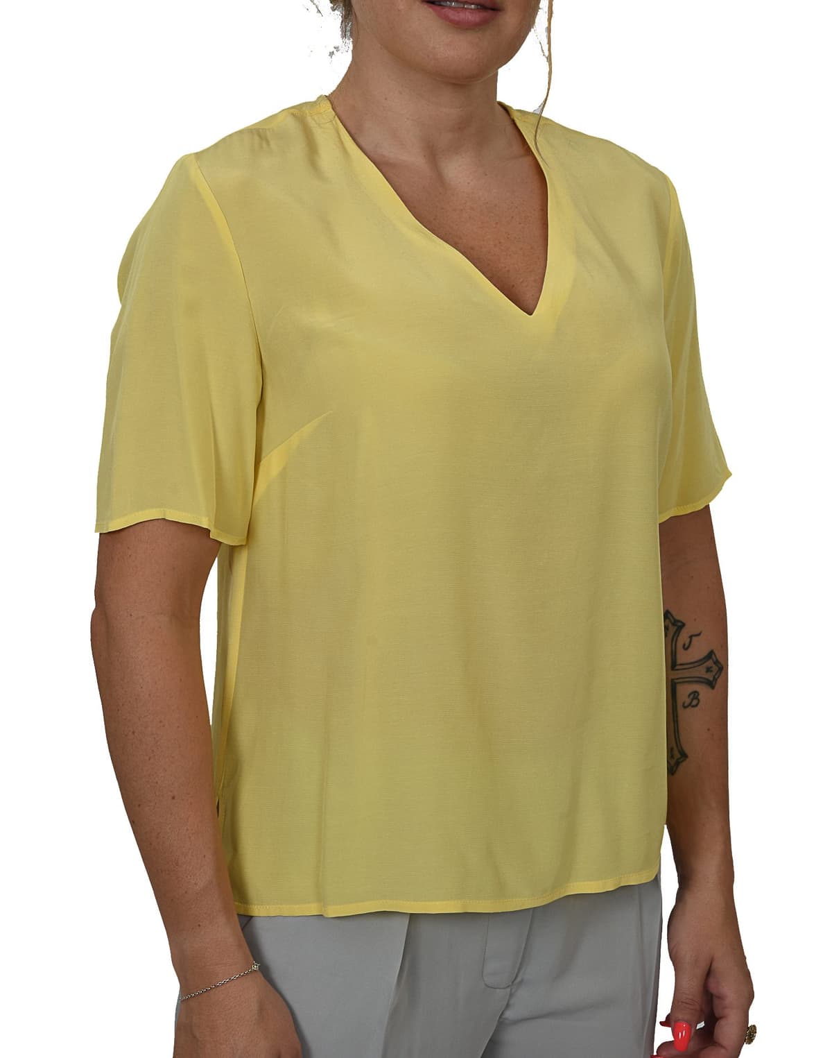 TOMMY HILFIGER TOP V NECK HOGGAN ΚΙΤΡΙΝΟ