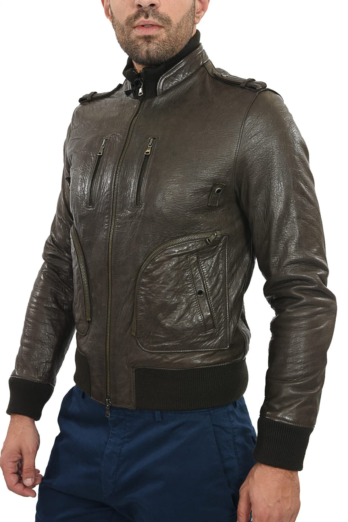 DANIELE ALESSANDRINI ΜΠΟΥΦΑΝ BOMBER ΔΕΡΜΑ ΚΑΦΕ