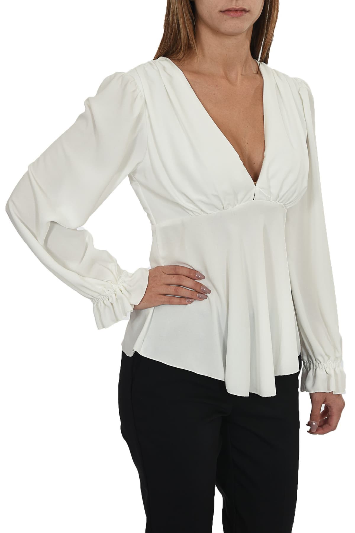 TWENTY ΠΟΥΚΑΜΙΣΑ ΜΜ V-NECK ΥΠΟΛΕΥΚΟ