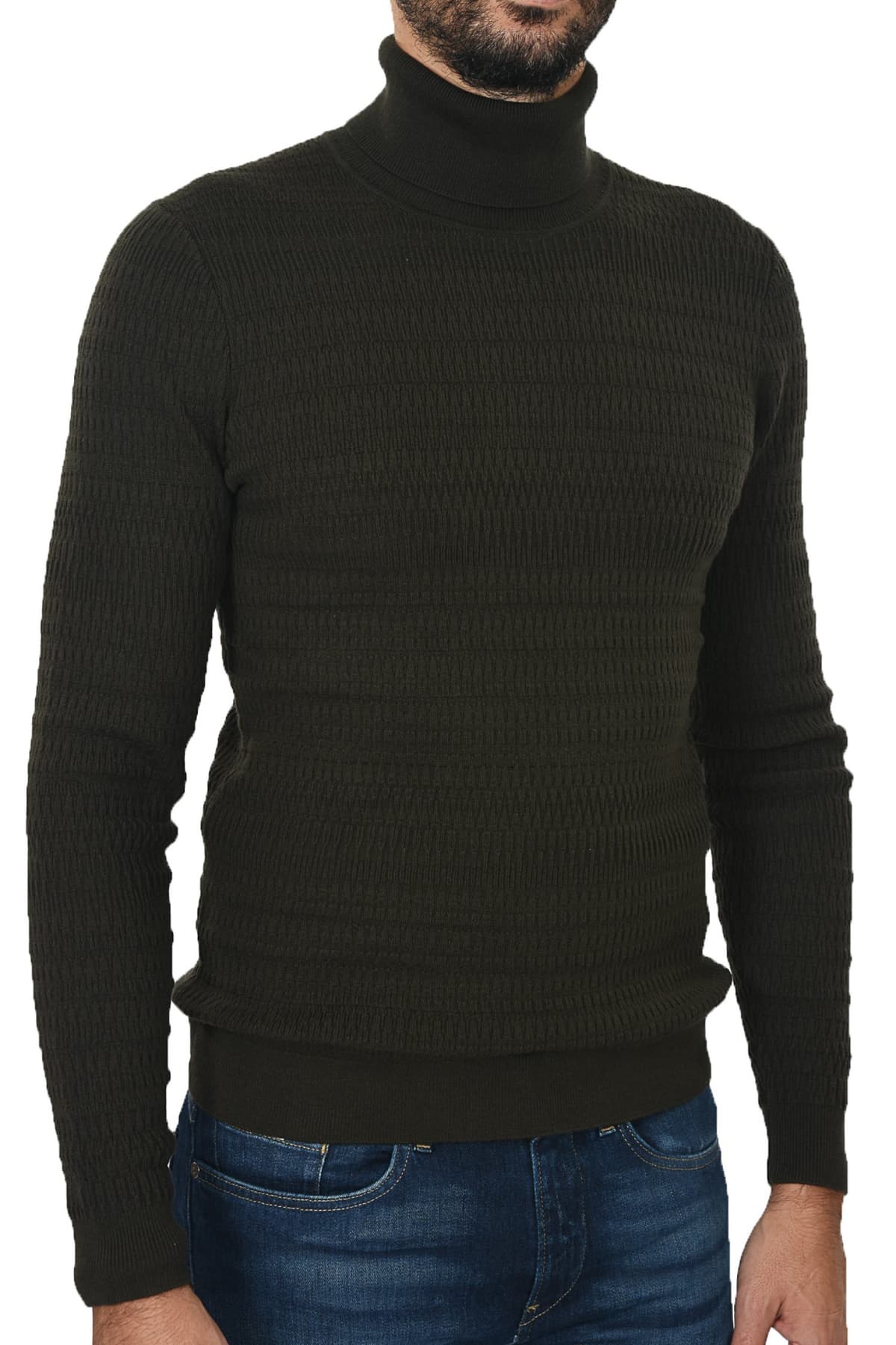 HUGO ΠΛΕΚΤΟ TURTLENECK SMAXIM ΛΑΔΙ