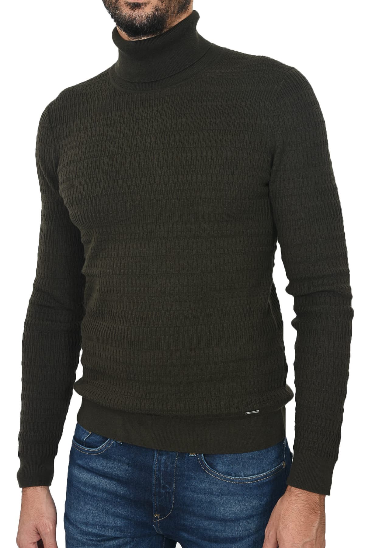 HUGO ΠΛΕΚΤΟ TURTLENECK SMAXIM ΛΑΔΙ