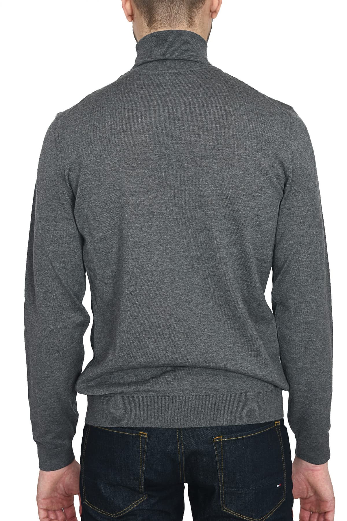 BOSS BUSINESS ΠΛΕΚΤΟ TURTLENECK MUSSO-P ΓΚΡΙ