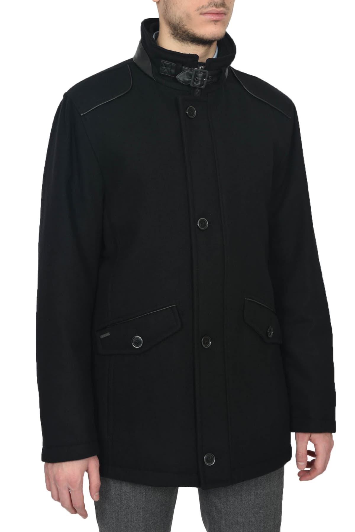 DANIEL HECHTER ΜΠΟΥΦΑΝ ΗΜΙΠΑΛΤΟ ΜΑΥΡΟ