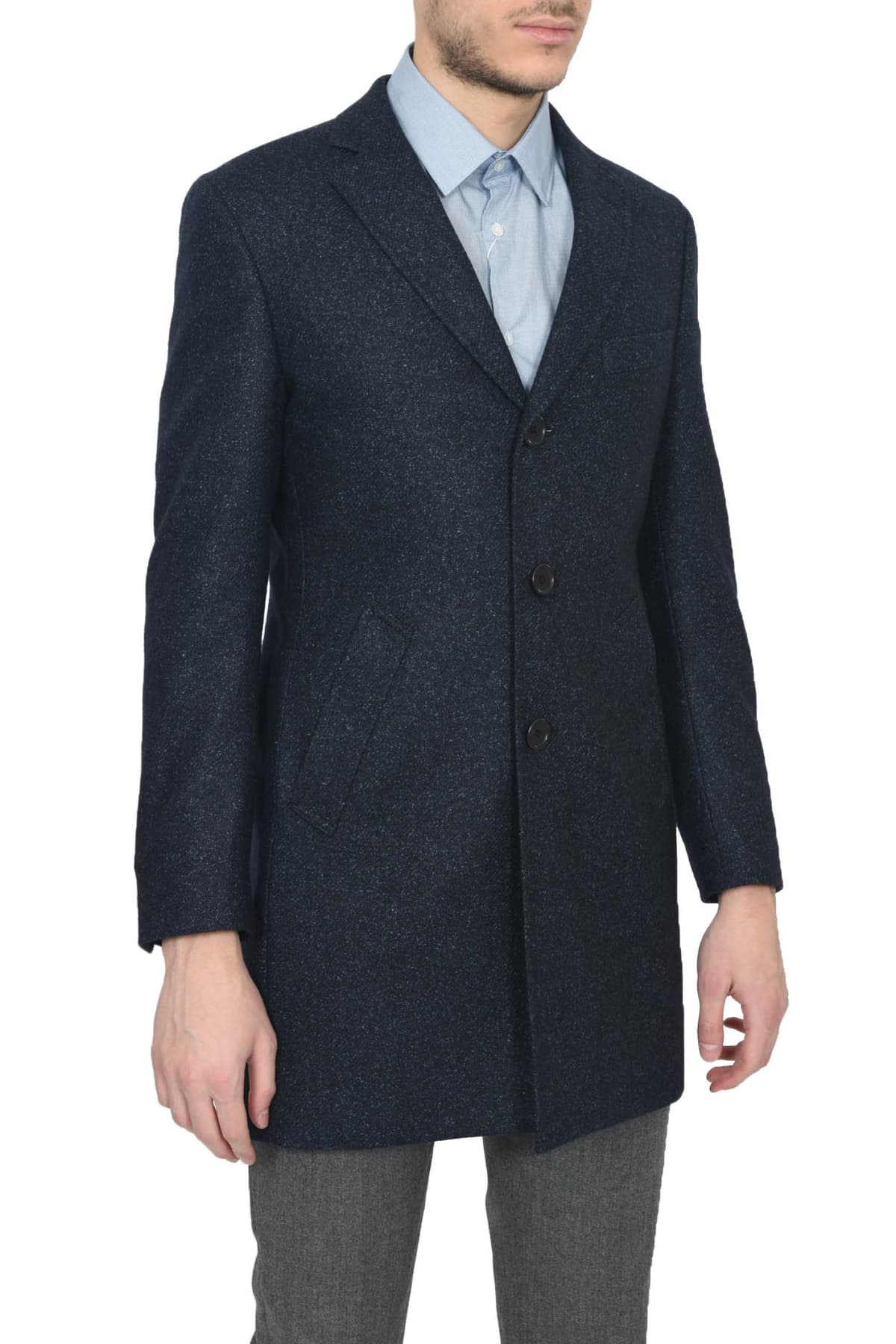 TOM FRANK ΠΑΛΤΟ ΜΙΚΡΟΣΧΕΔΙΟ ΜΑΥΡΟ