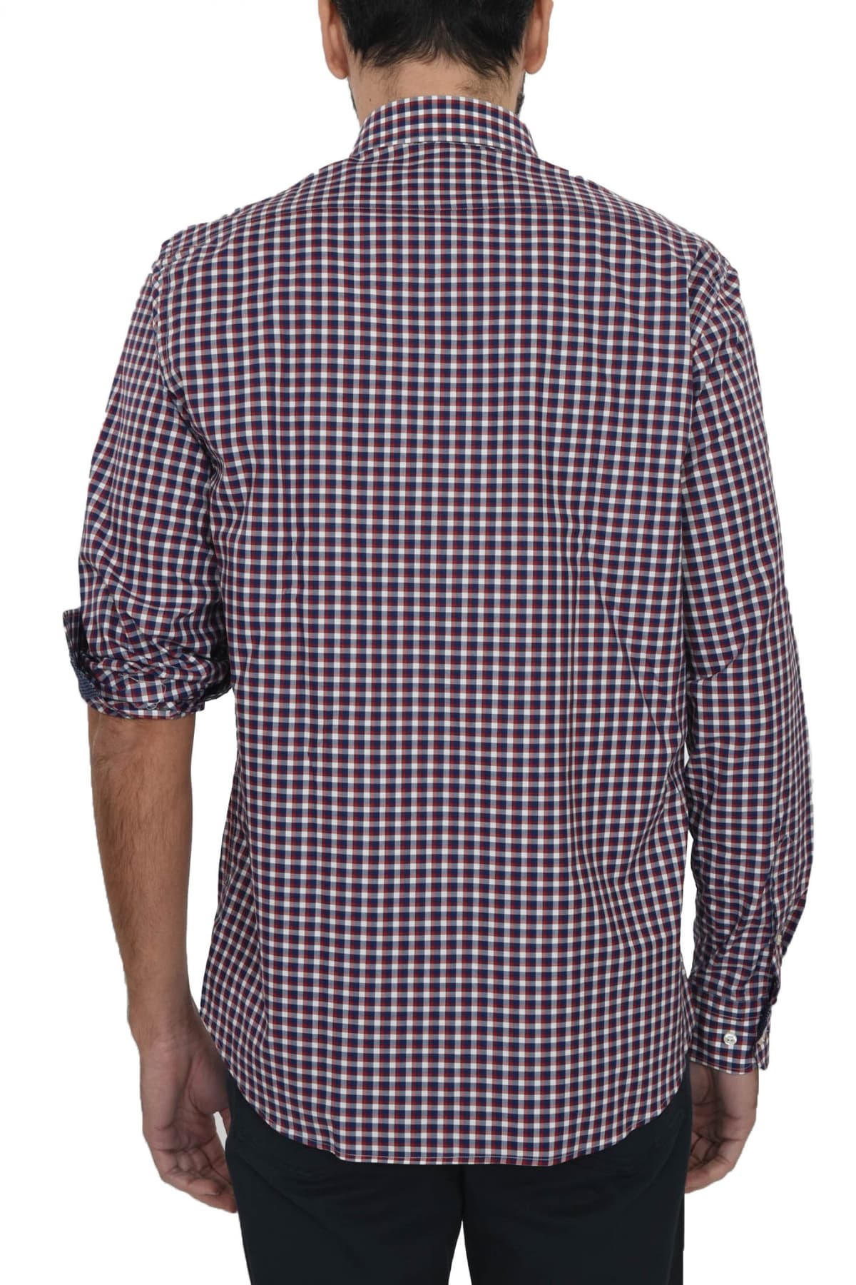 PAUL&SHARK ΠΟΥΚΑΜΙΣΟ BUTTON DOWN ΚΑΡΩ ΜΠΟΡΝΤΩ-ΜΠΛΕ