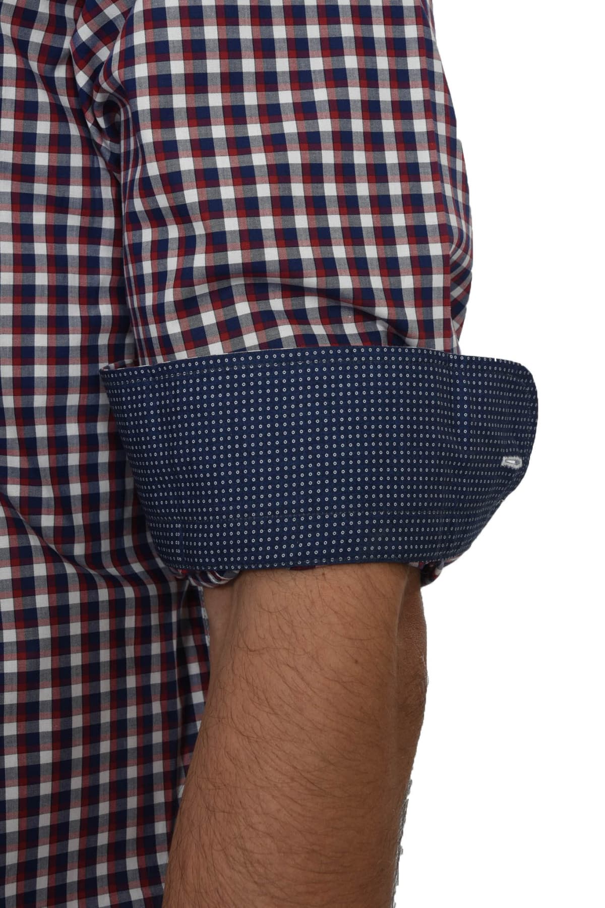 PAUL&SHARK ΠΟΥΚΑΜΙΣΟ BUTTON DOWN ΚΑΡΩ ΜΠΟΡΝΤΩ-ΜΠΛΕ