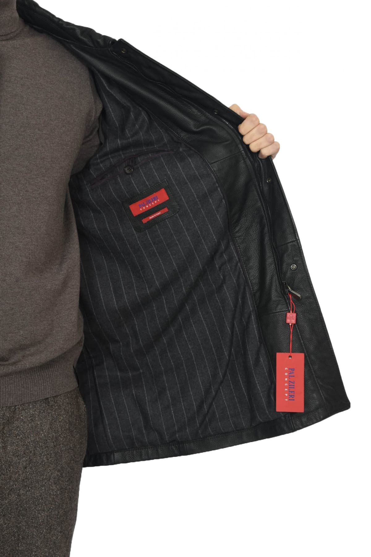 PAL ZILERI ΠΑΛΤΟ ΔΕΡΜΑ ΜΑΥΡΟ