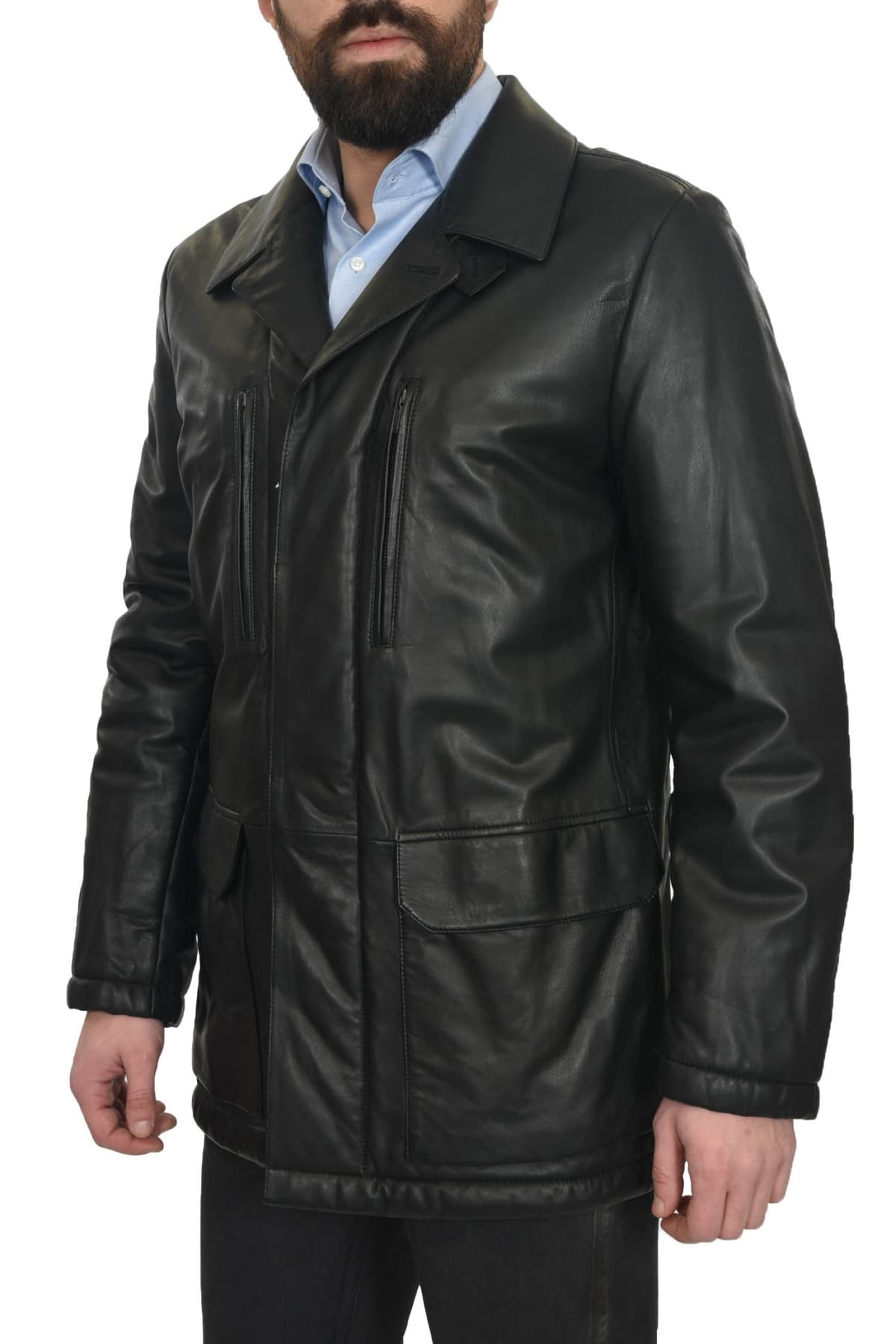 ARMANI COLLEZIONI ΜΠΟΥΦΑΝ ΔΕΡΜΑ ΜΑΥΡΟ ΜΑΚΡΥ