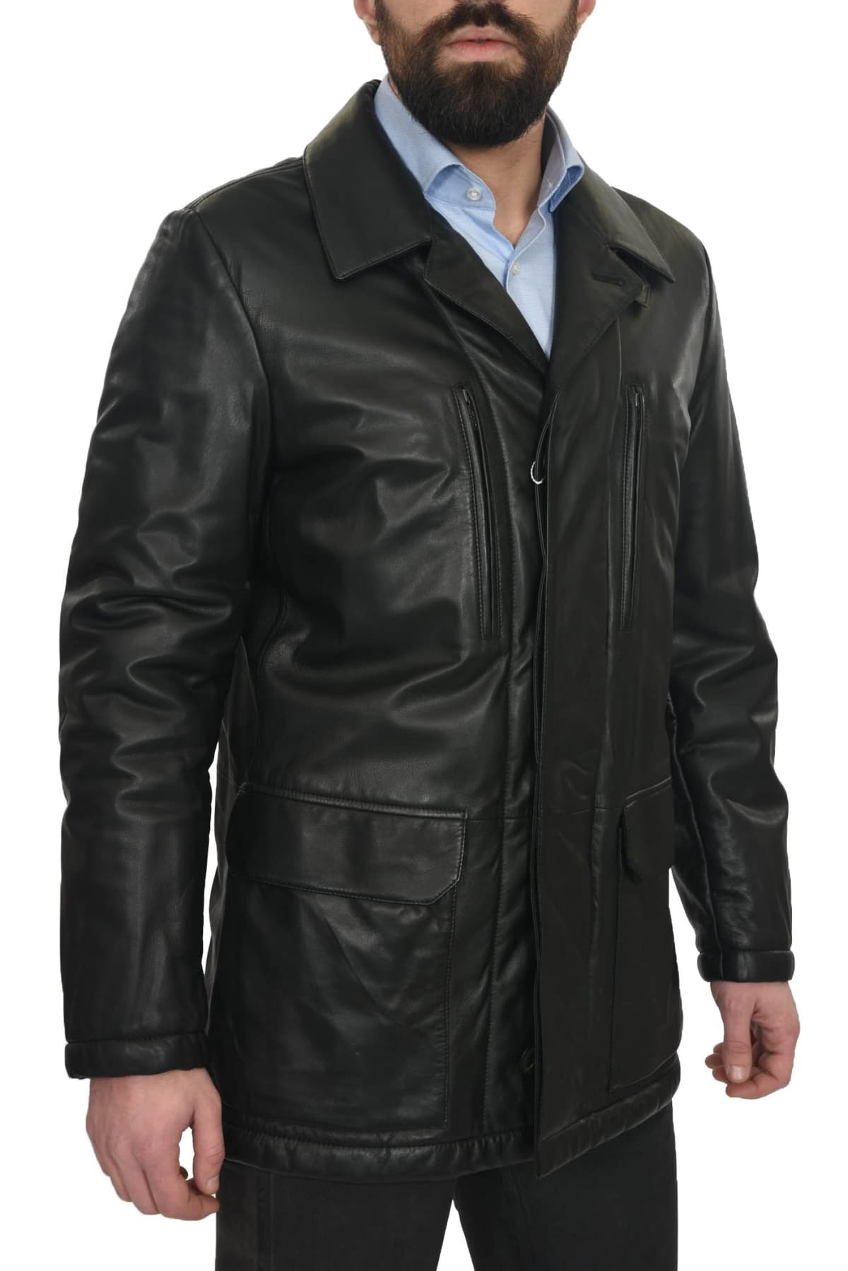 ARMANI COLLEZIONI ΜΠΟΥΦΑΝ ΔΕΡΜΑ ΜΑΥΡΟ ΜΑΚΡΥ