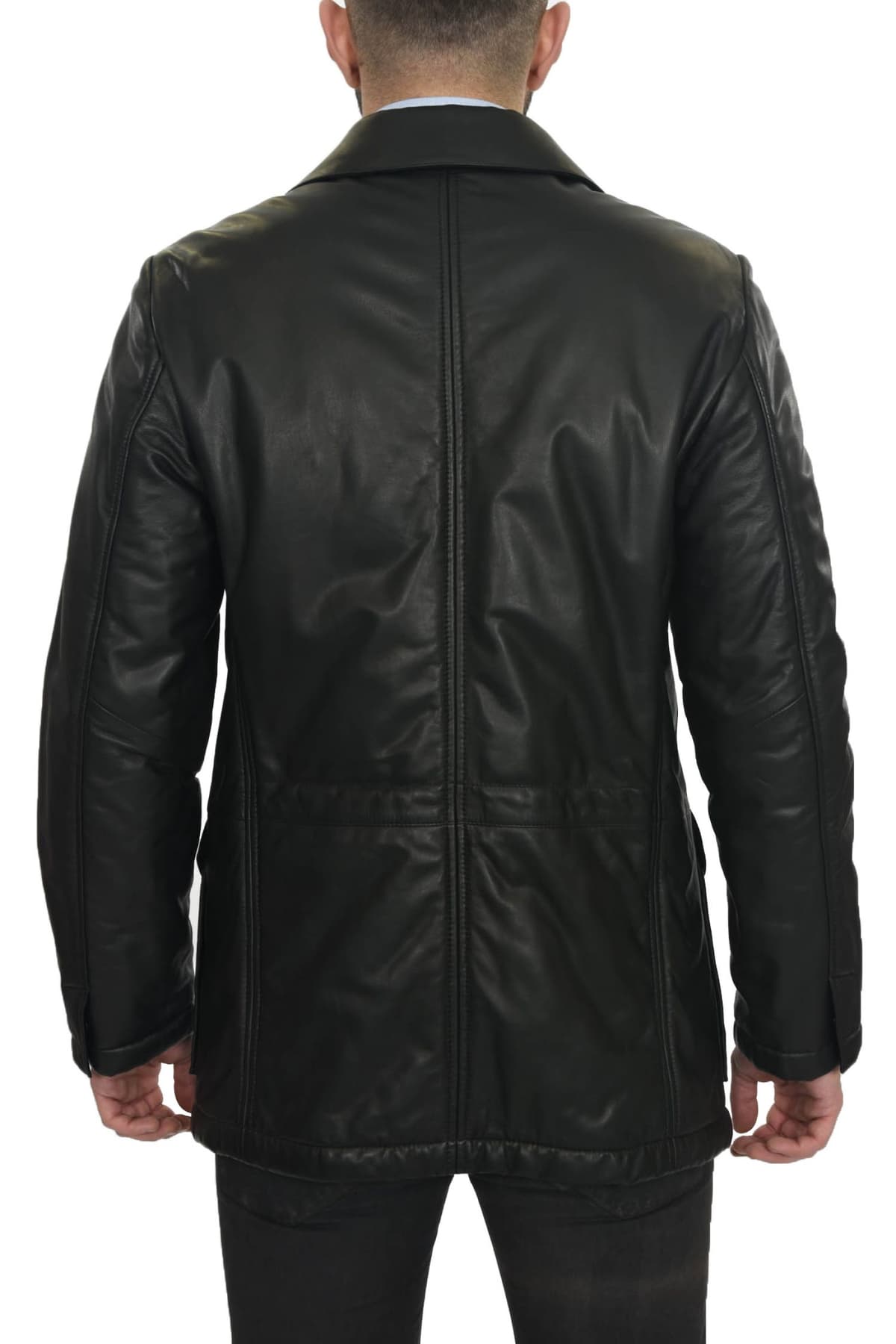 ARMANI COLLEZIONI ΜΠΟΥΦΑΝ ΔΕΡΜΑ ΜΑΥΡΟ ΜΑΚΡΥ