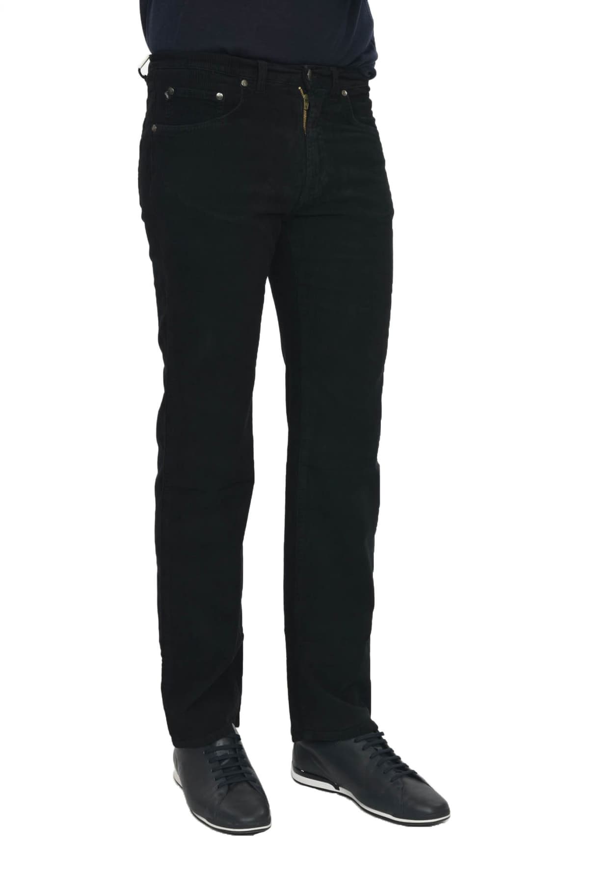 TRUSSARDI JEANS ΠΑΝΤΕΛΟΝΙ ΚΟΤΛΕ 380 ΜΑΥΡΟ