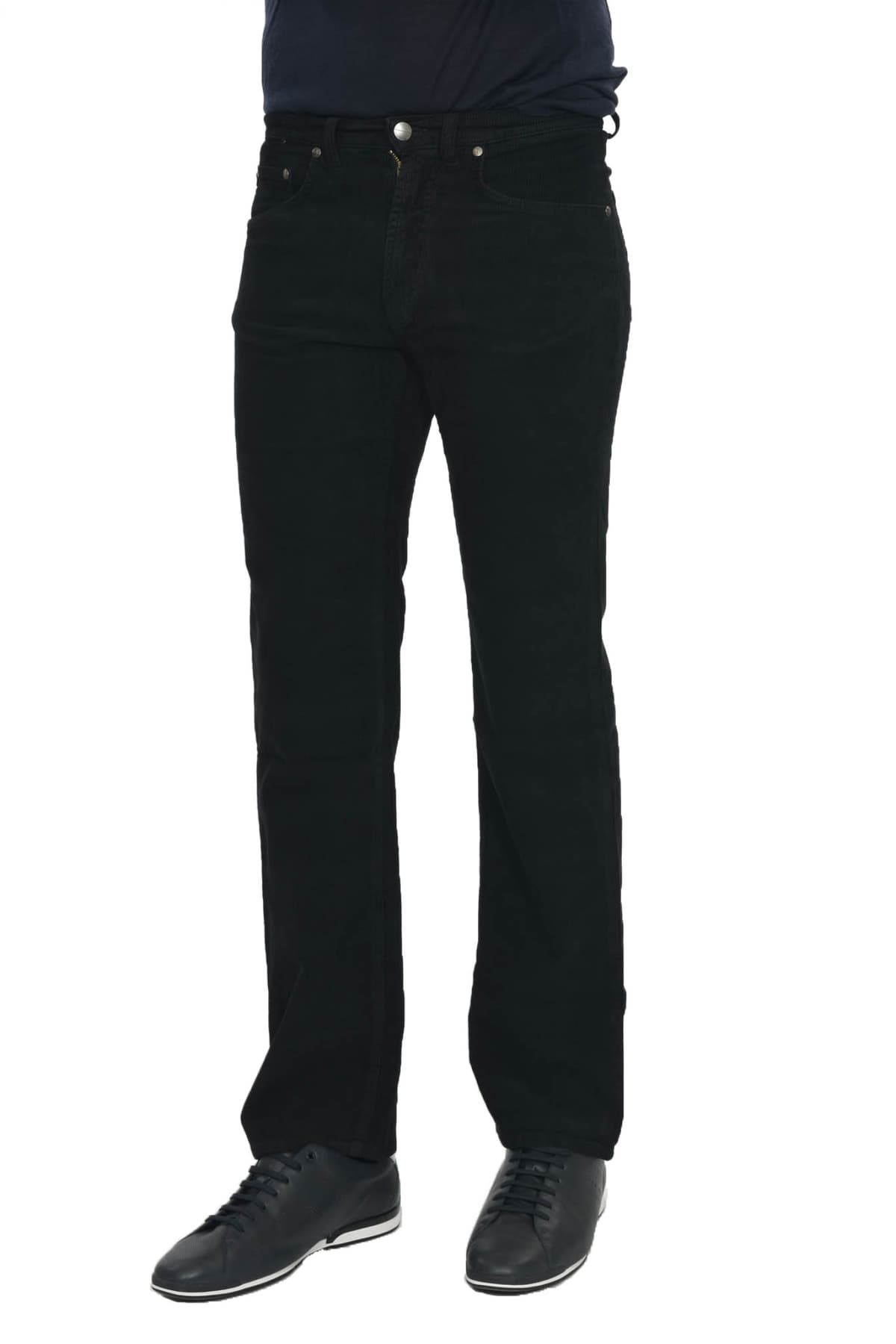 TRUSSARDI JEANS ΠΑΝΤΕΛΟΝΙ ΚΟΤΛΕ 380 ΜΑΥΡΟ