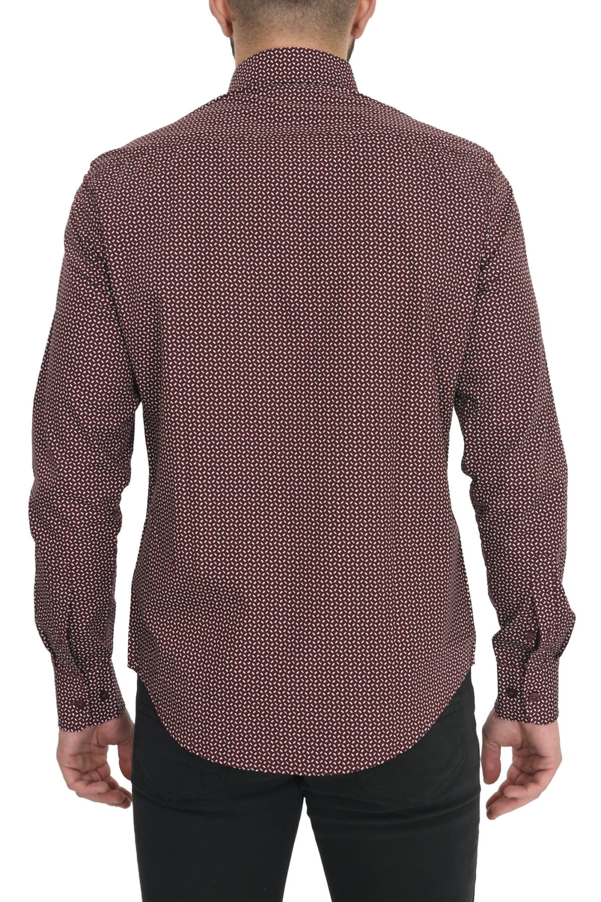 ARMANI JEANS ΠΟΥΚΑΜΙΣΟ ALLOVER PRINT ΜΠΟΡΝΤΩ