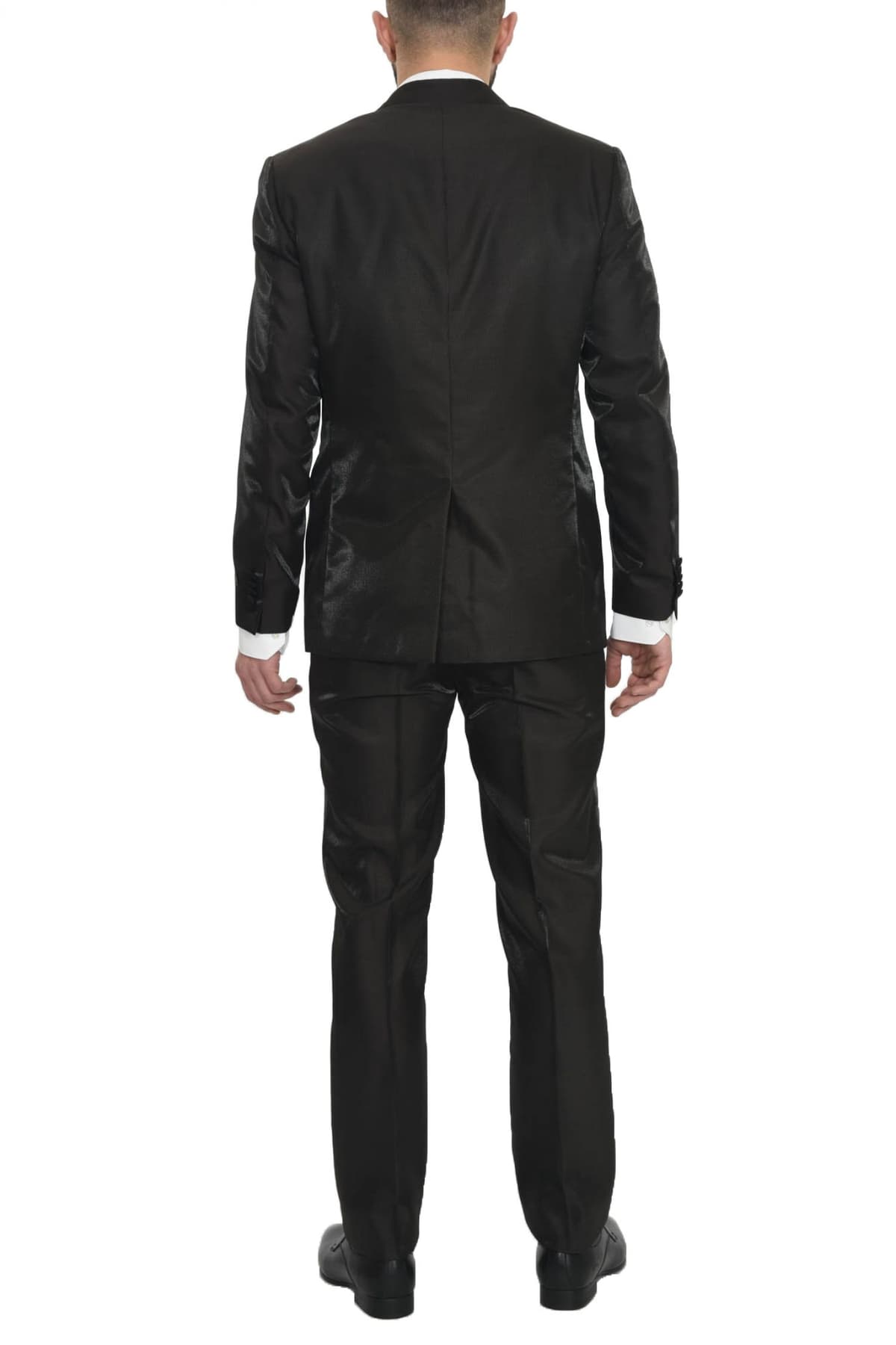 CORNELIANI ΚΟΣΤΟΥΜΙ SMOKIN ΜΕ ΓΙΛΕΚΟ ΡΙΓΕ ΚΑΦΕ-ΜΑΥΡΟ