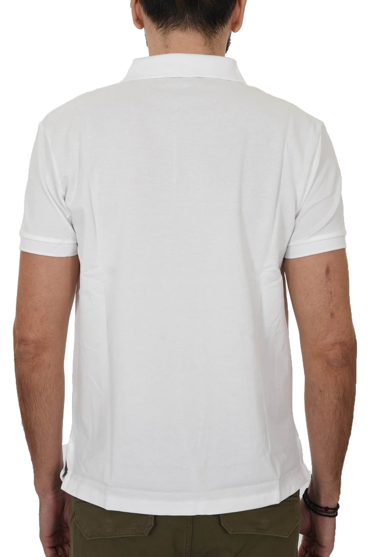 RALPH LAUREN POLO SLIM FIT STRETCH MESH BSR ΛΕΥΚΟ