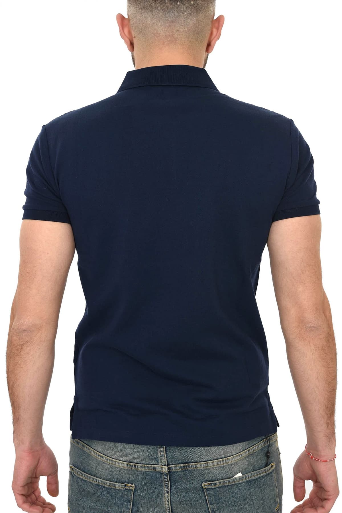 RALPH LAUREN POLO SLIM FIT STRETCH MESH BSR ΜΠΛΕ
