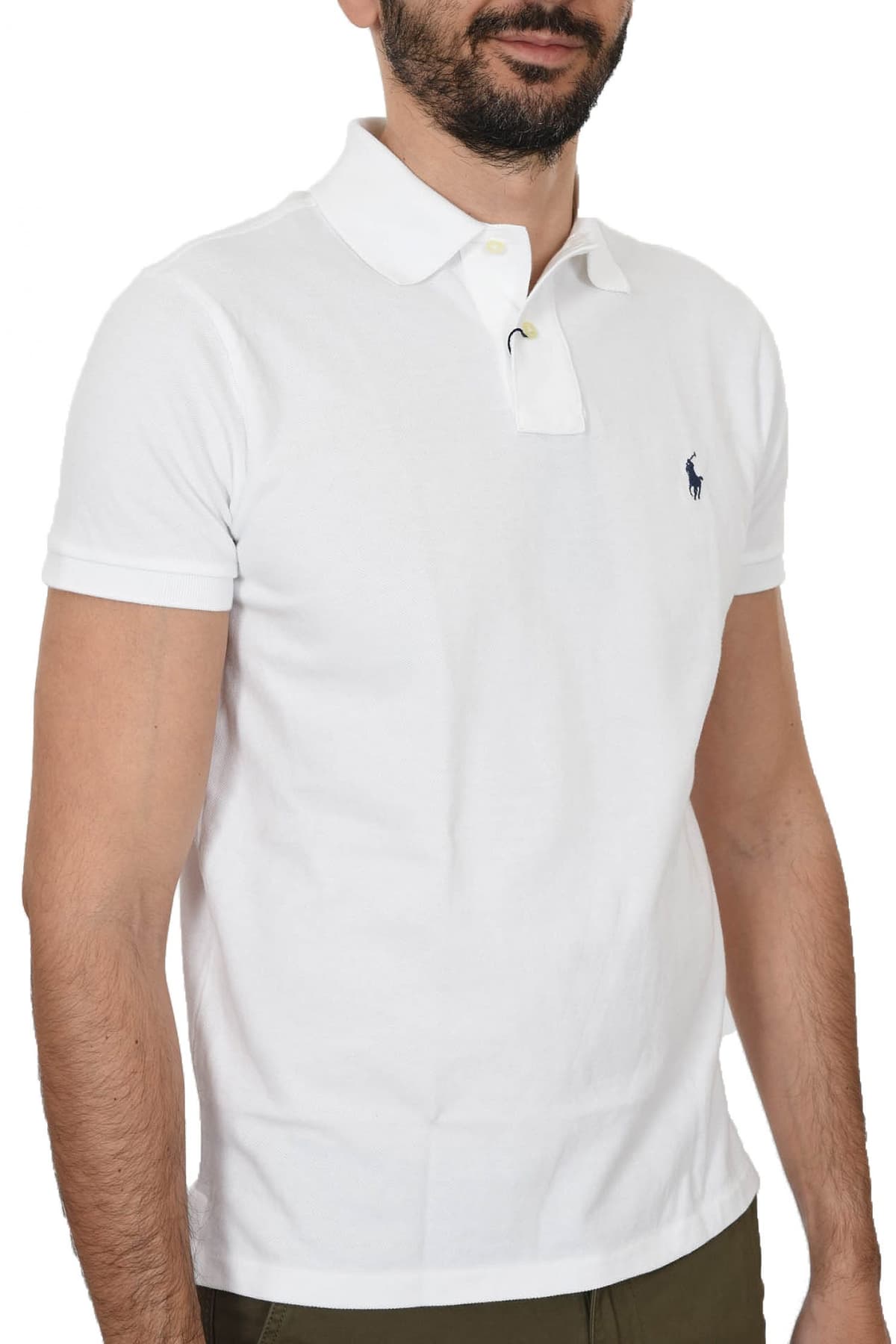 RALPH LAUREN POLO CUSTOM SLIM FIT BSR ΛΕΥΚΟ