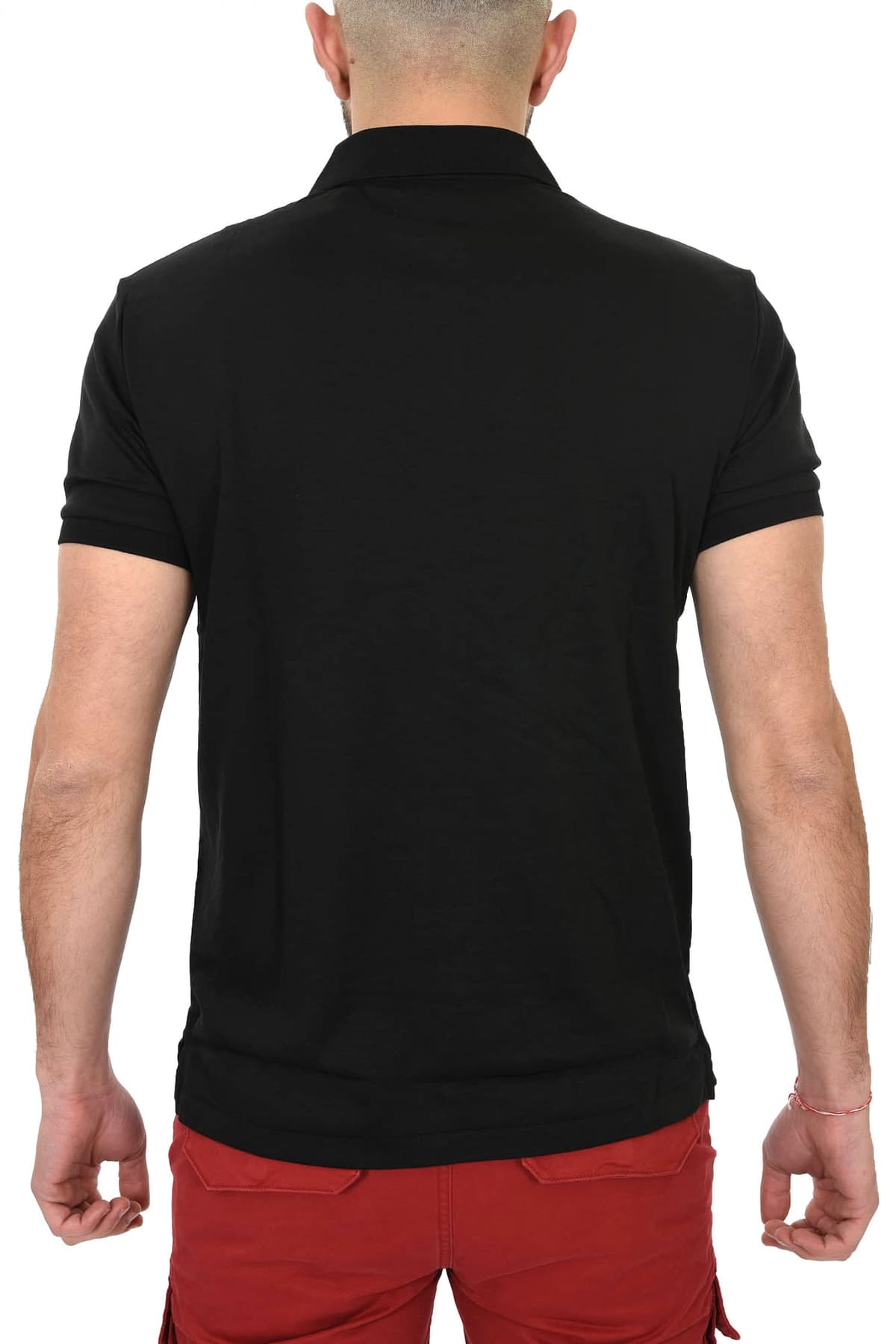 RALPH LAUREN POLO INTERLOCK SLIM FIT BSR ΜΑΥΡΟ