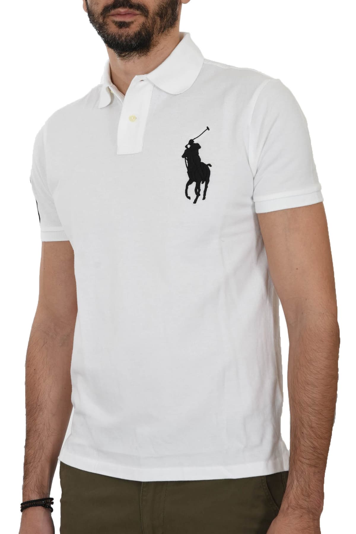 RALPH LAUREN POLO CUSTOM SLIM FIT BIG PONY ΛΕΥΚΟ