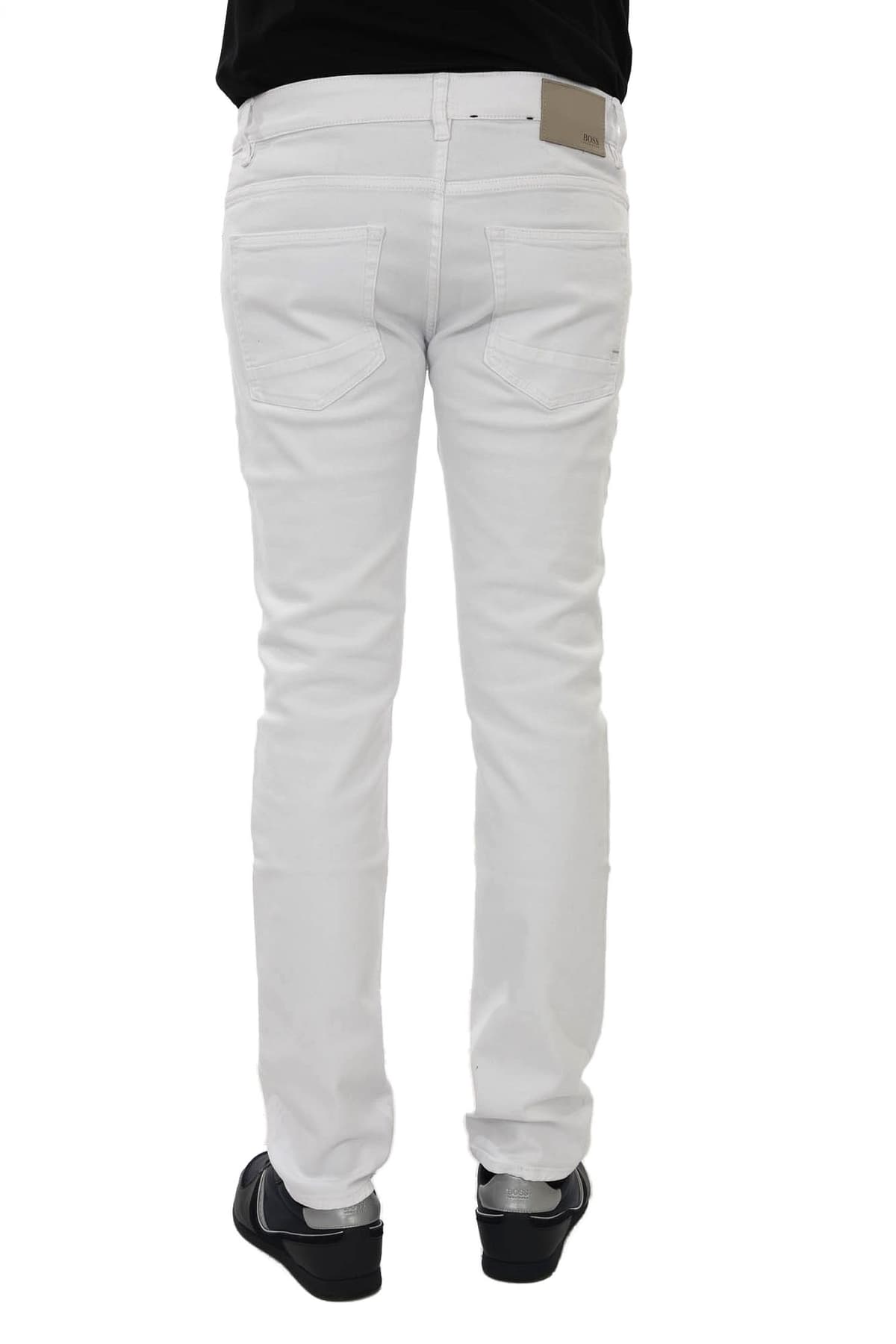 BOSS CASUAL ΠΑΝΤΕΛΟΝΙ JEANS DELAWARE BC-L-C OPPOSITE SLIM FIT ΛΕΥΚΟ