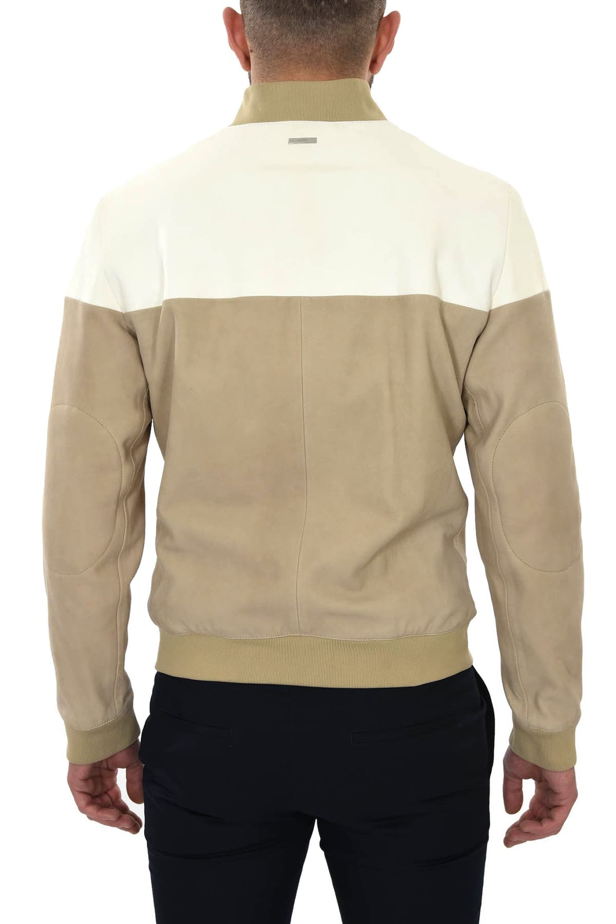 BOSS BUSINESS ΜΠΟΥΦΑΝ BOMBER MAROL ΛΕΥΚΟ-ΜΠΕΖ