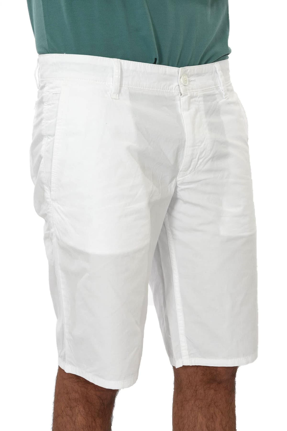 BOSS CASUAL ΒΕΡΜΟΥΔΑ CHINO SCHINO-REGULAR SHORT ΛΕΥΚΟ