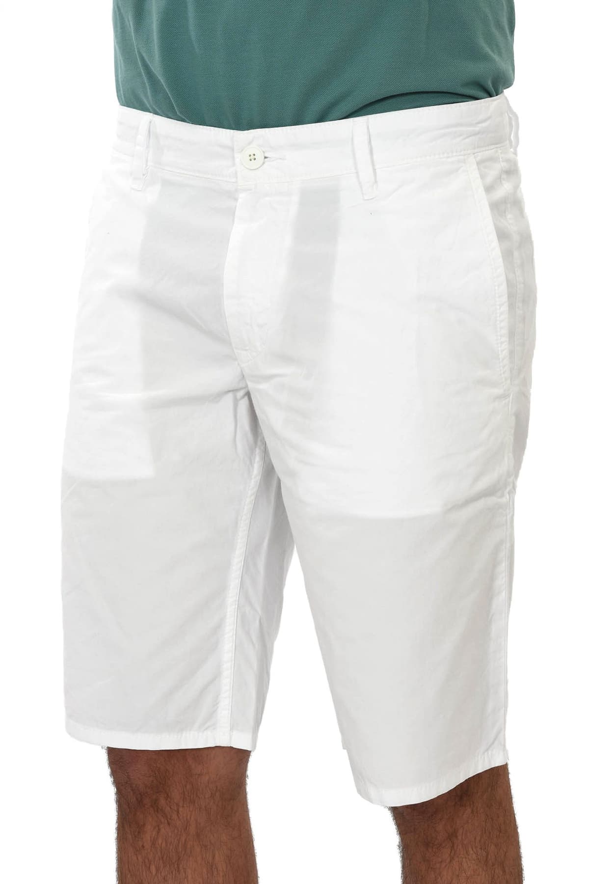 BOSS CASUAL ΒΕΡΜΟΥΔΑ CHINO SCHINO-REGULAR SHORT ΛΕΥΚΟ