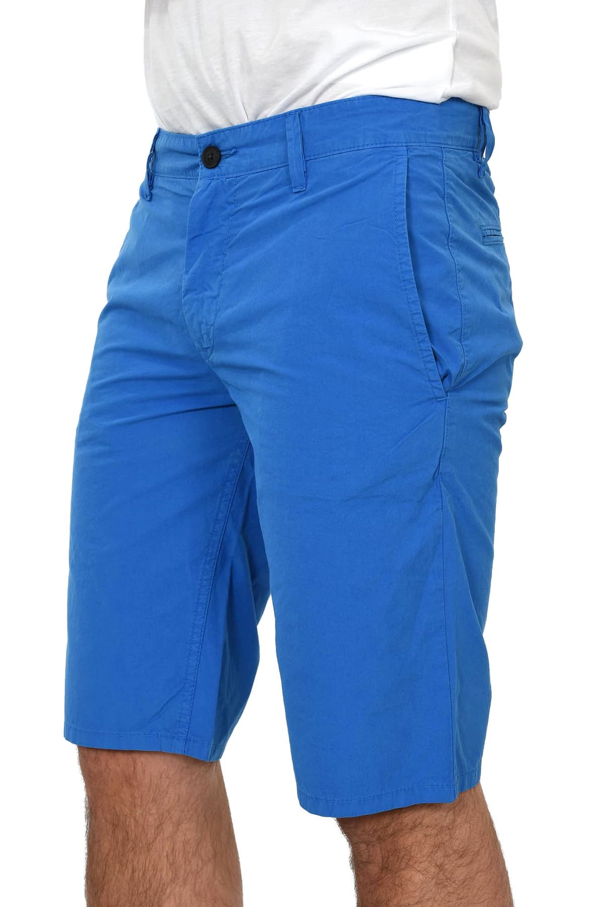 BOSS CASUAL ΒΕΡΜΟΥΔΑ CHINO SCHINO-REGULAR SHORT ΡΟΥΑ ΜΠΛΕ