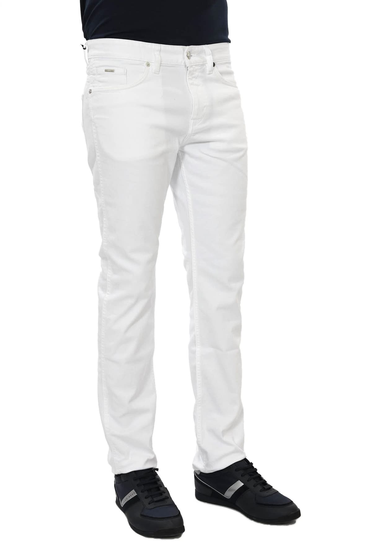 BOSS BUSINESS ΠΑΝΤΕΛΟΝΙ JEANS DELAWARE 3-DS SLIM FIT ΛΕΥΚΟ