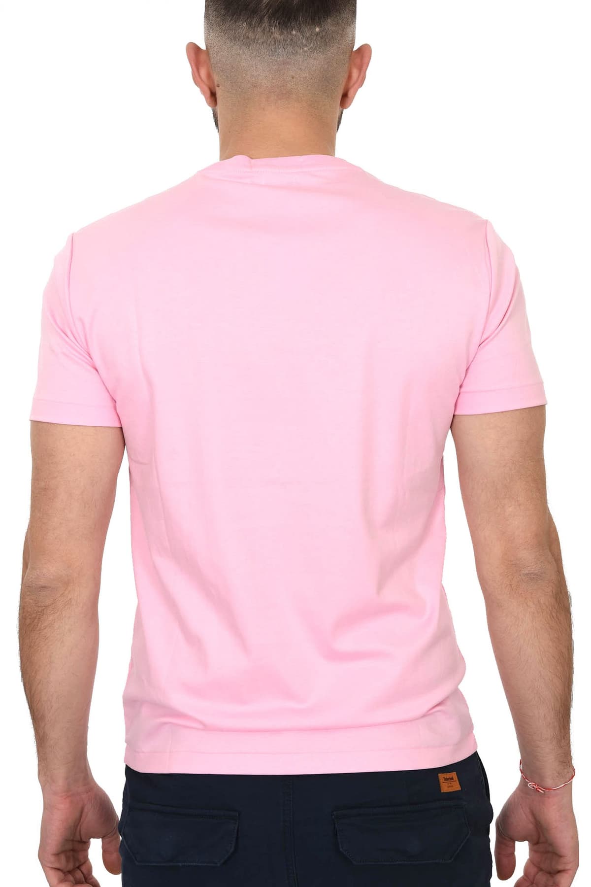 RALPH LAUREN T-SHIRT LOGO CUSTOM SLIM FIT ΡΟΖ